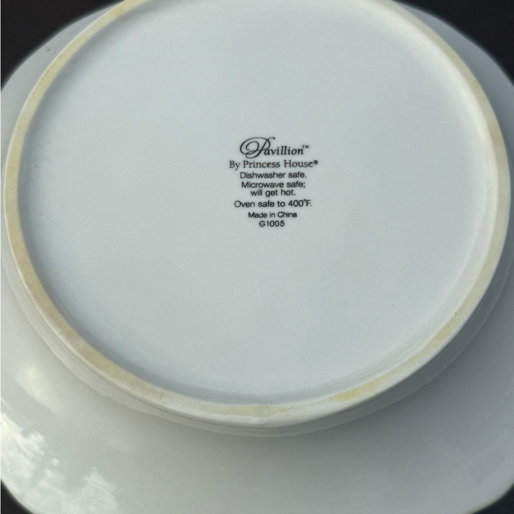 NEW Princess House Ivory Pavillion 9” Pasta Bowl Set - Picture 6 of 10
